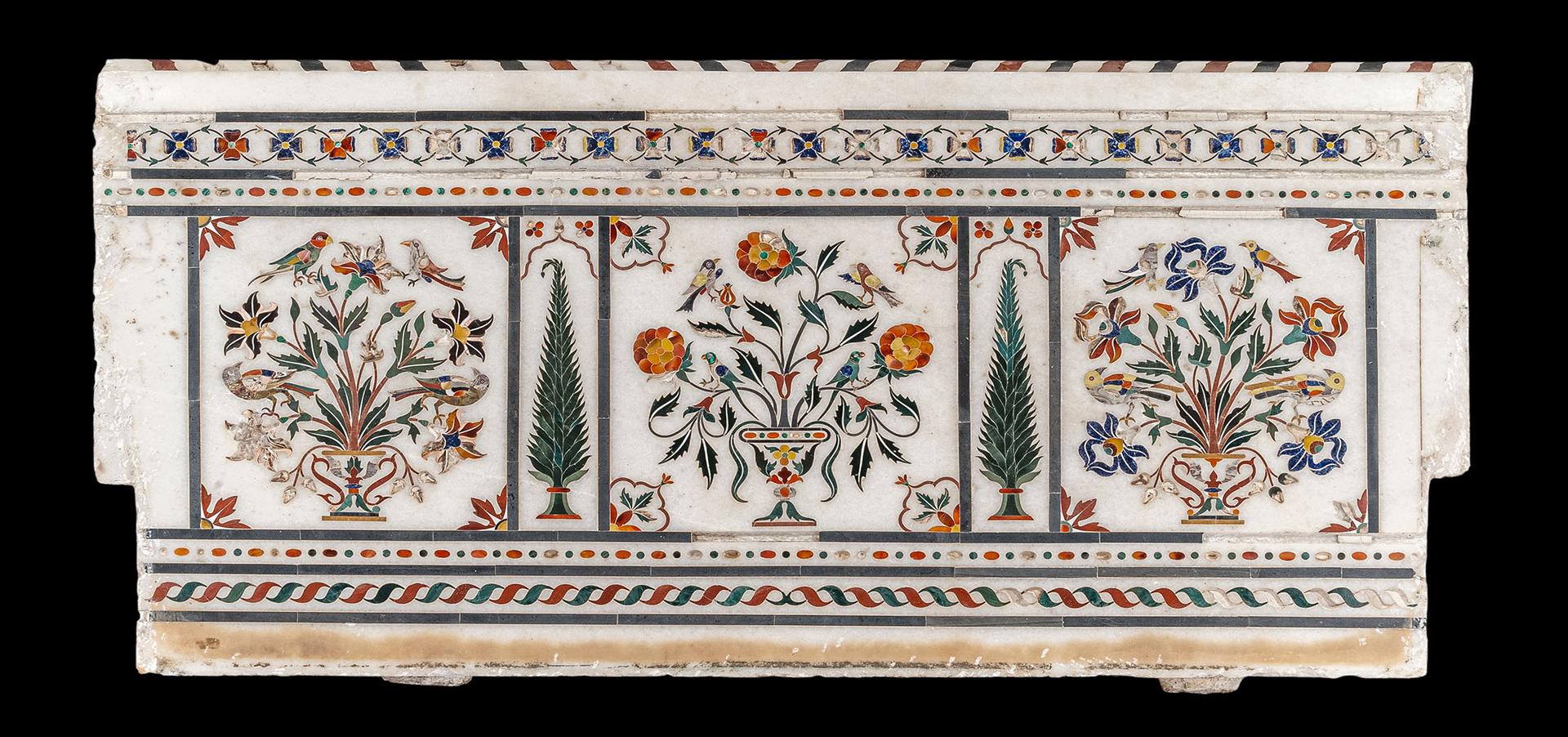 Inlaid marble balustrades